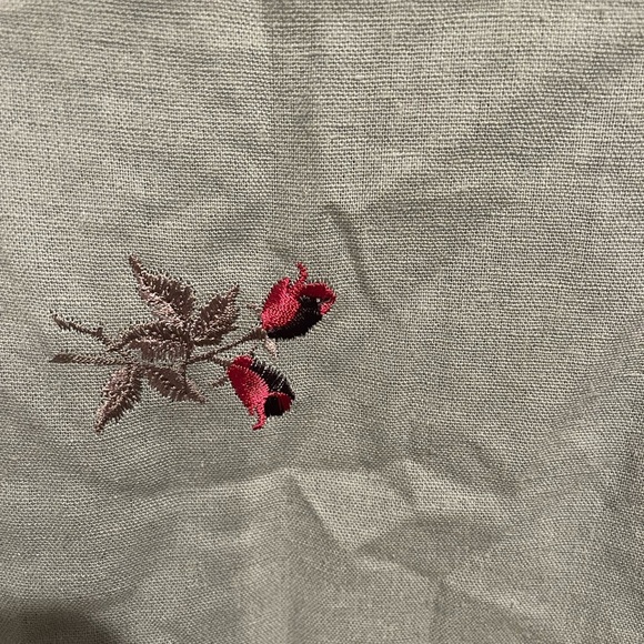 I.S.C. Linen Blend Mossy Green Embellished Sleeveless Tank and Blouse Comb 3X - Picture 4 of 8